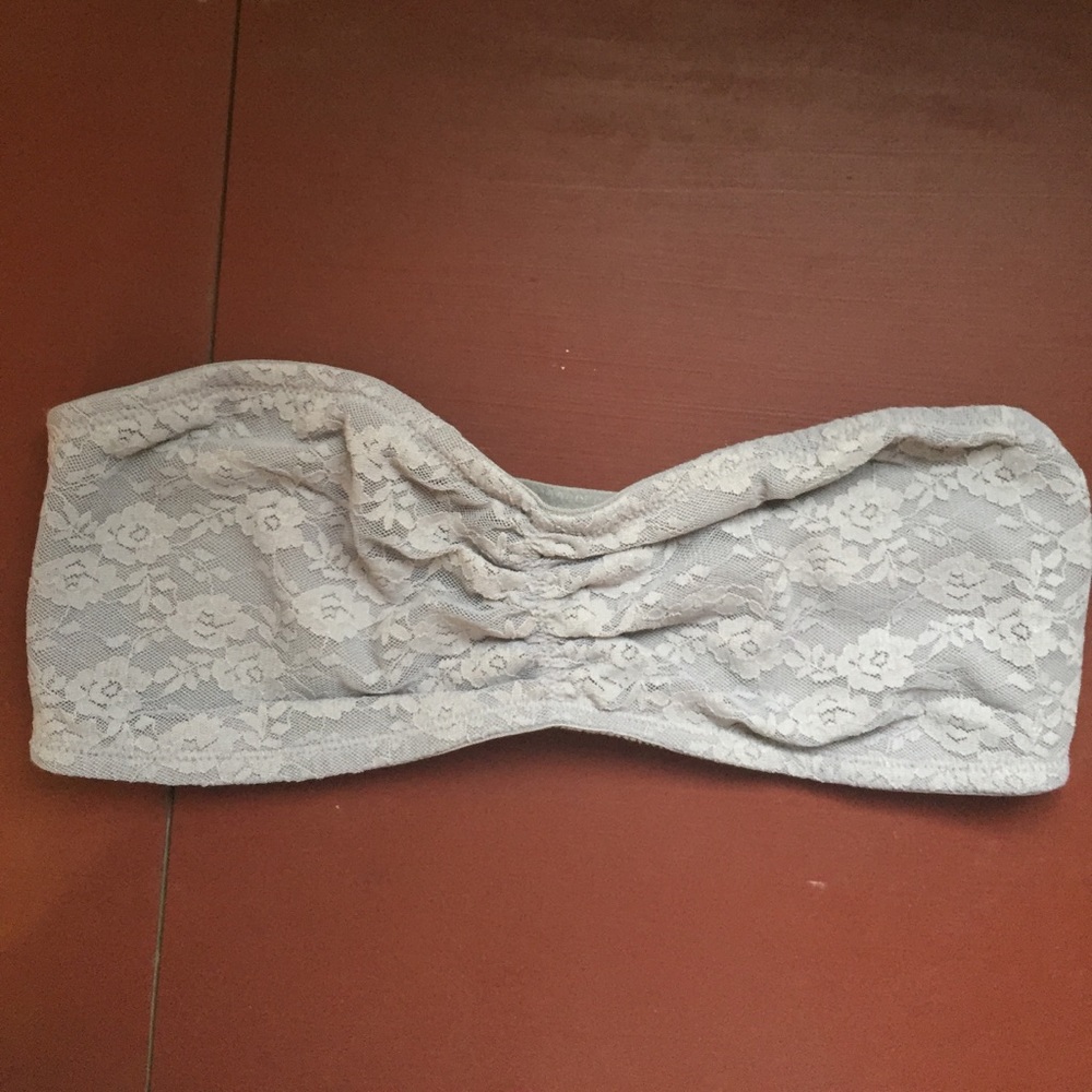 VS PINK grey lace bandeau size small